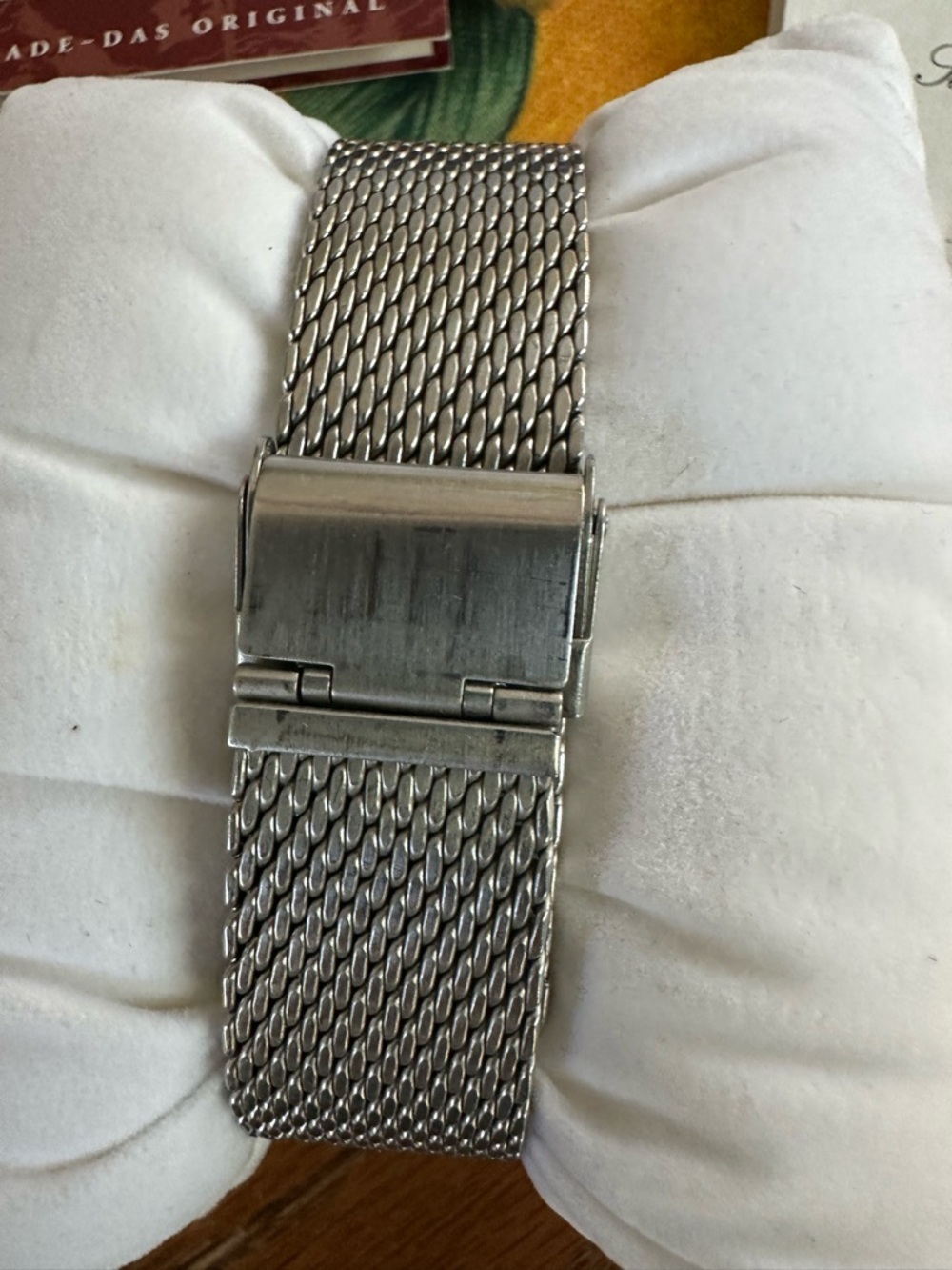 Byfanger Uhren Werke Swiss Made black chronograph watch featuring mesh band VGUC - Picture 6 of 8